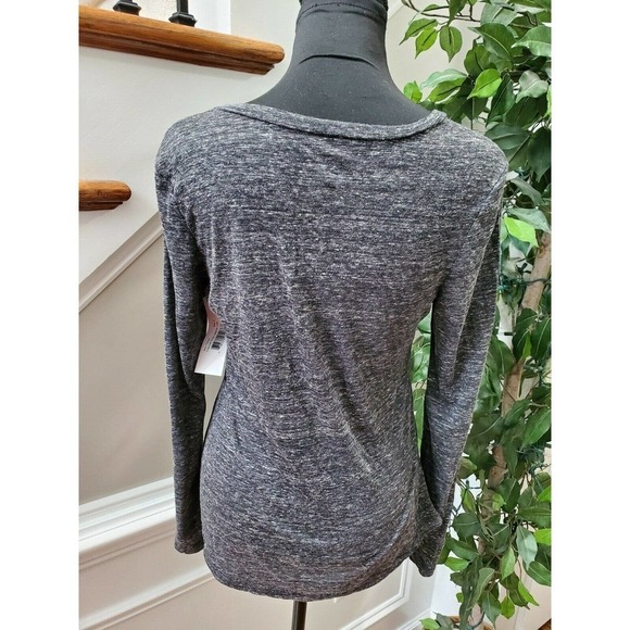 Boxer Craft Women's Gray Polyester Long Sleeve V-Neck Casual Shirt Size Small - Picture 6 of 10